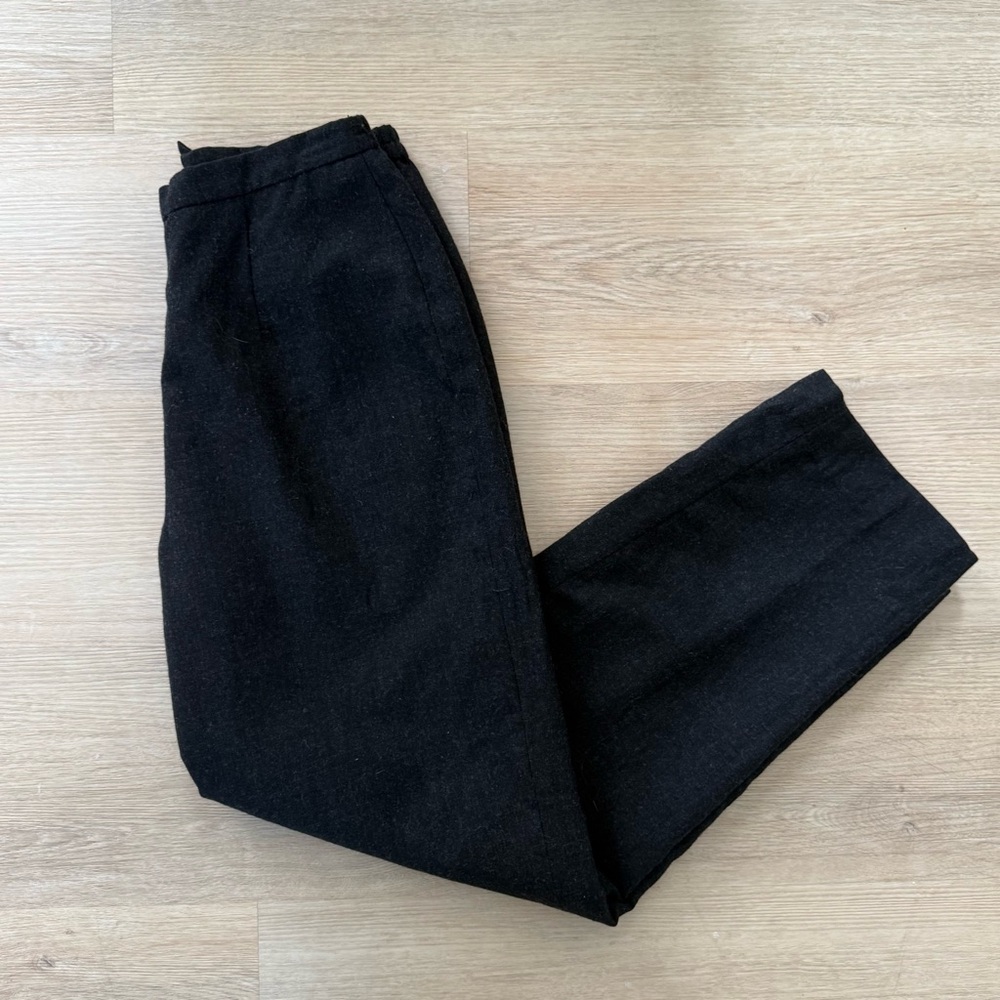 JG Hook VTG 50s Style Wool Straight Leg High Waisted Black Lined Women's Pants